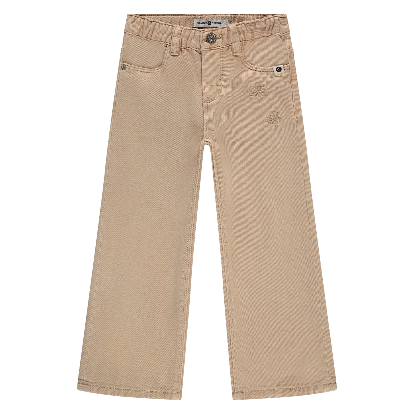 STAINS AND STORIES - BEIGE WIDE LEG DENIM