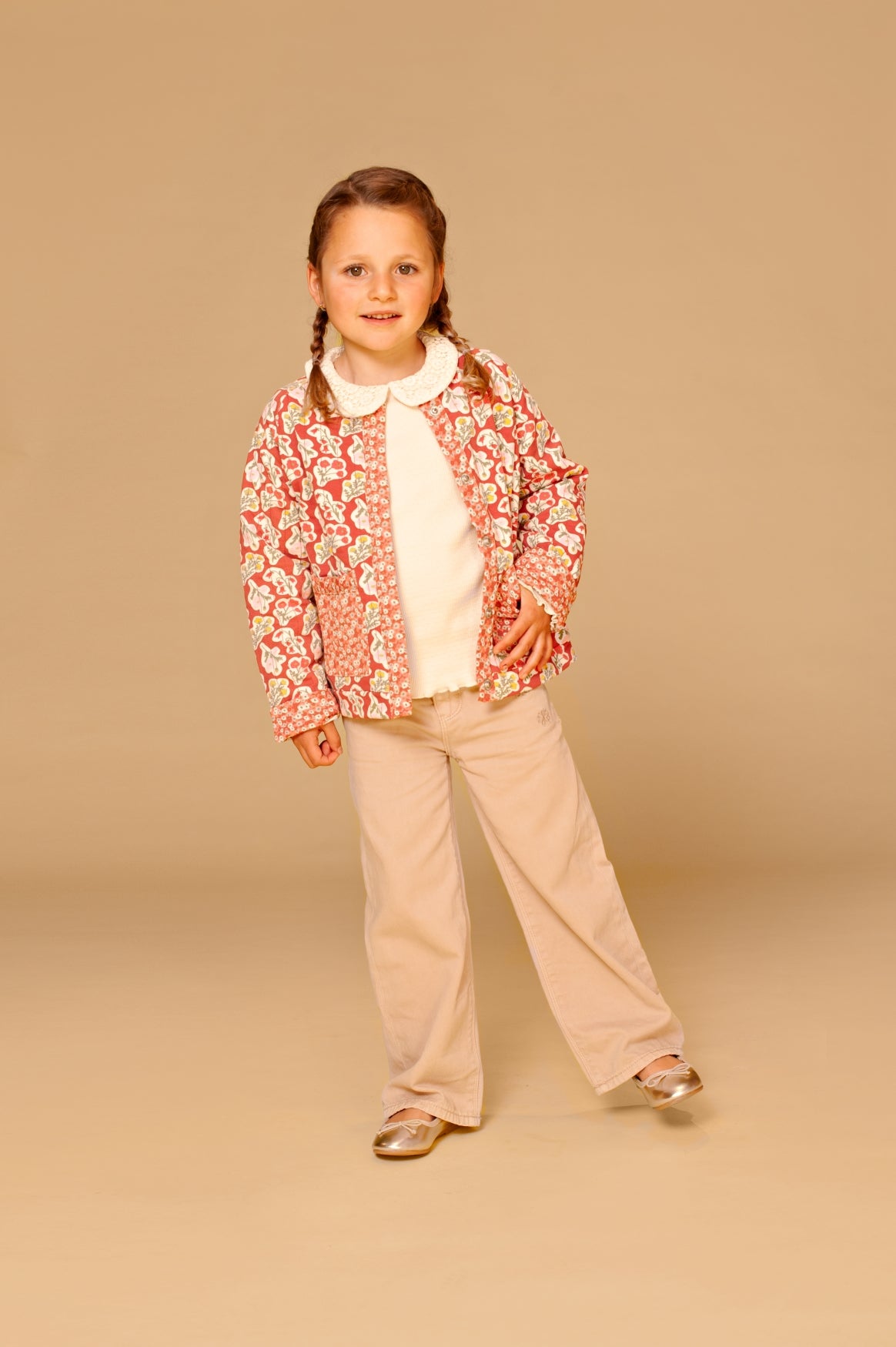 STAINS AND STORIES - BEIGE WIDE LEG DENIM