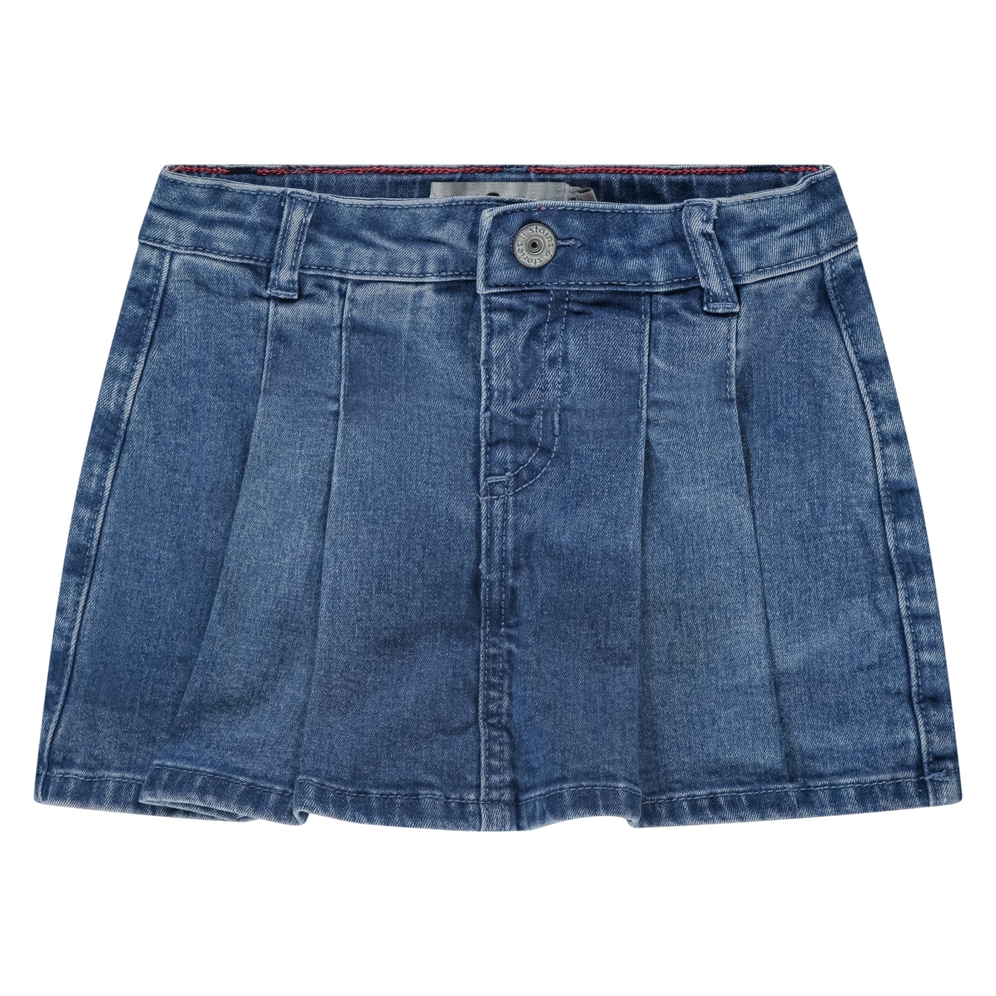 STAINS AND STORIES - MEDIUM BLUE DENIM SKORT