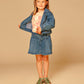 STAINS AND STORIES - MEDIUM BLUE DENIM SKORT