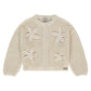 STAINS AND STORIES - IVORY GEHAAKT VEST 3D BLOEMEN