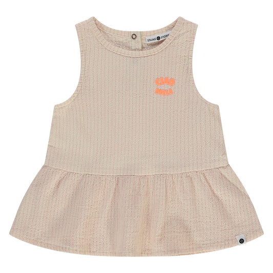 STAINS AND STORIES - PEPLUM TOP BLUSH