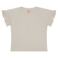 STAINS AND STORIES - IVORY T-SHIRT MET RUCHES MOUWEN