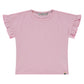 STAINS AND STORIES - BLUSH T-SHIRT MET RUCHES MOUWEN