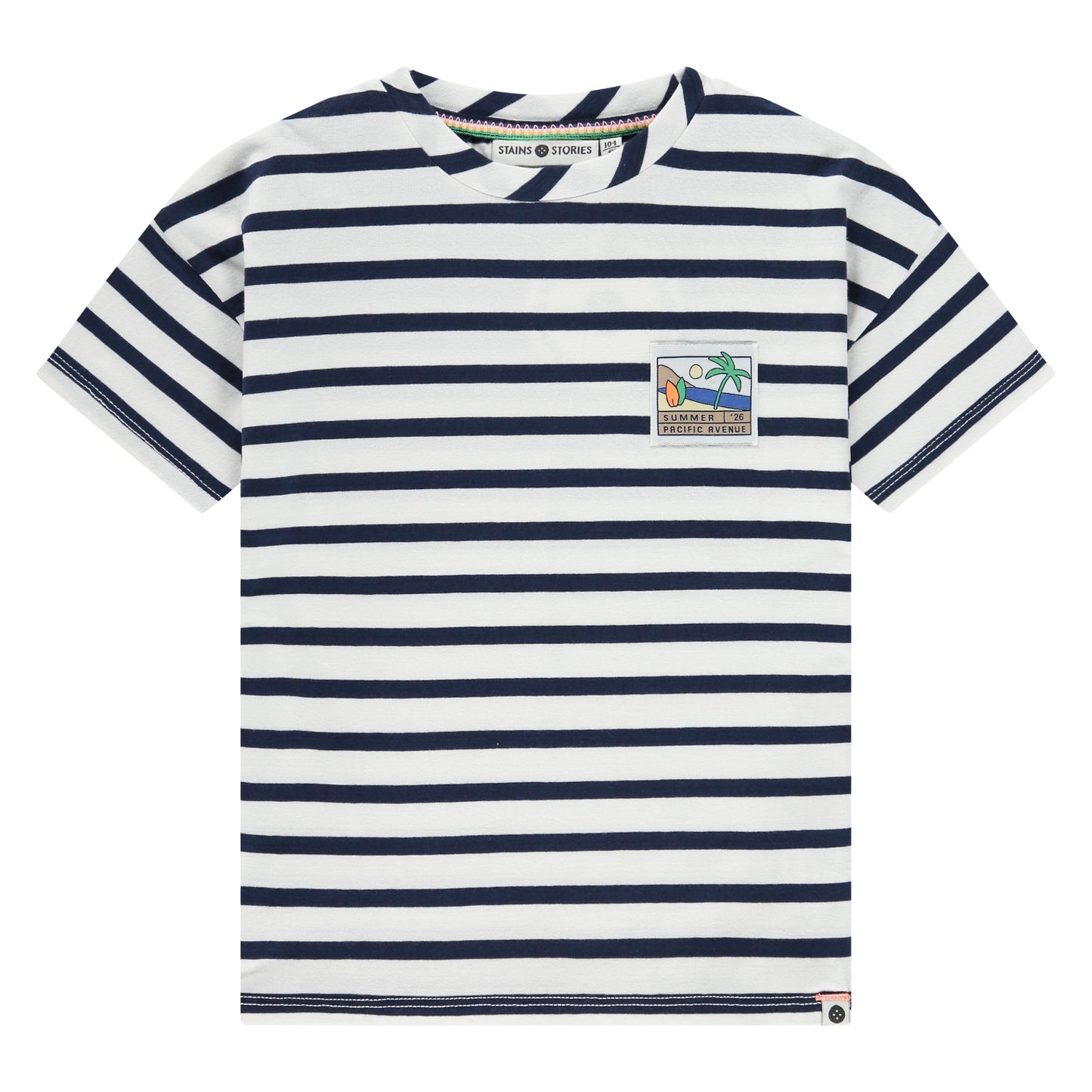 STAINS AND STORIES - NAVY STREEP T-SHIRT