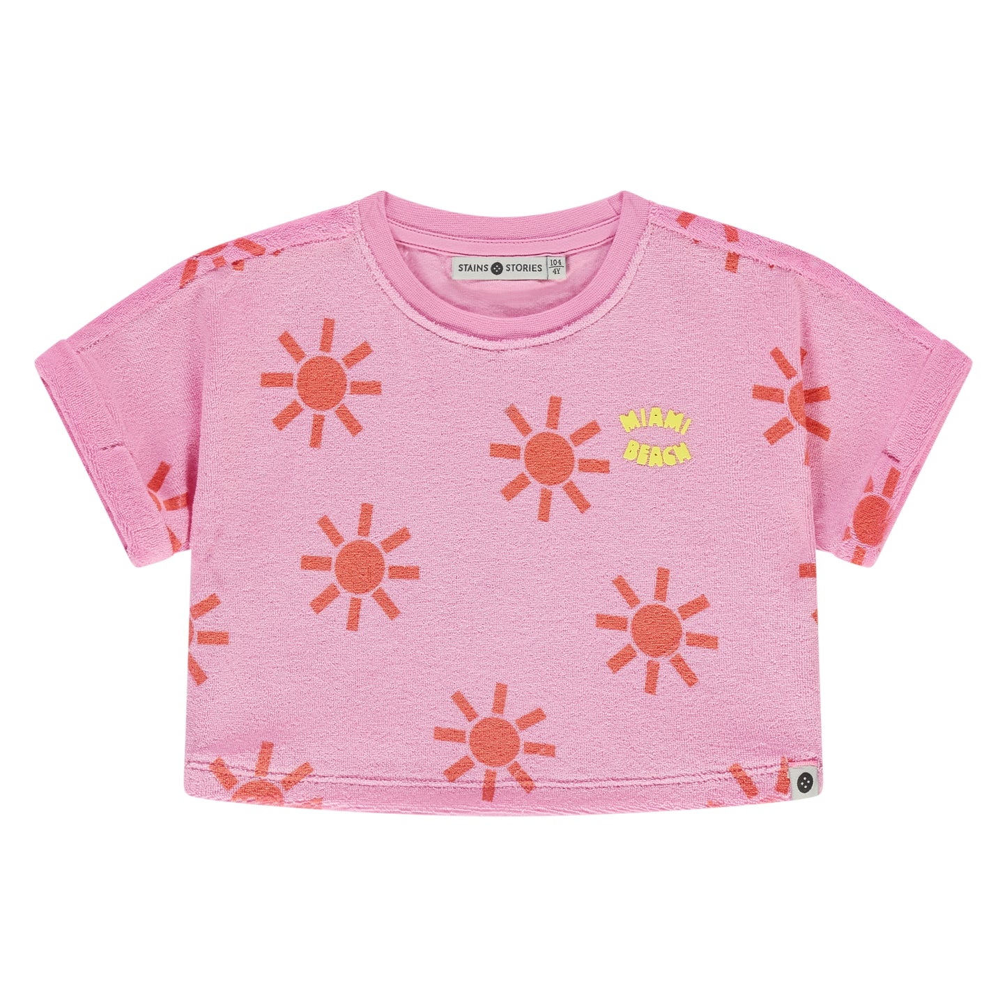 STAINS AND STORIES - BADSTOF T-SHIRT NEON PINK