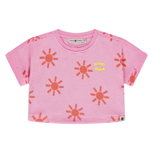 STAINS AND STORIES - BADSTOF T-SHIRT NEON PINK