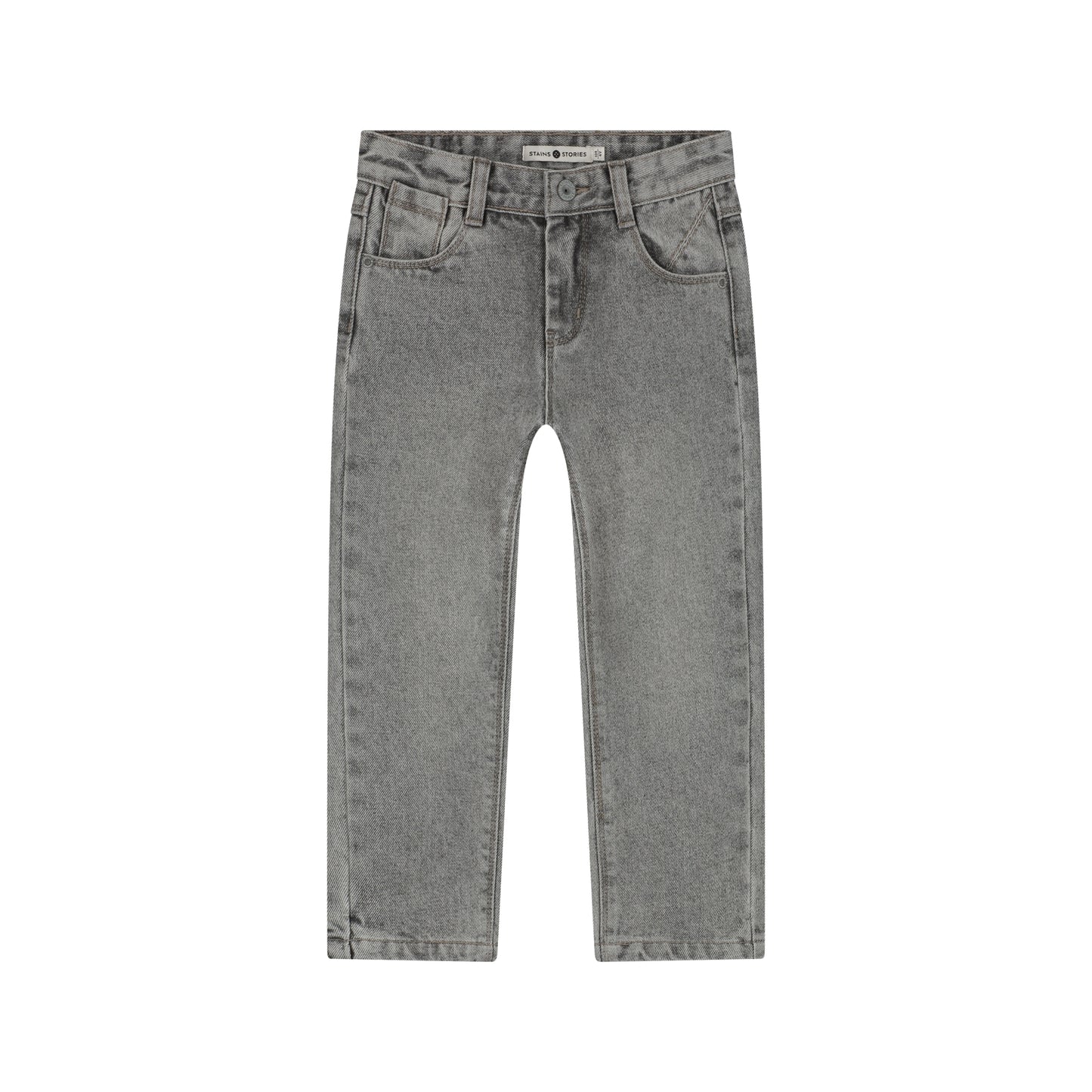 STAINS AND STORIES - LIGHT GREY DENIM BROEK
