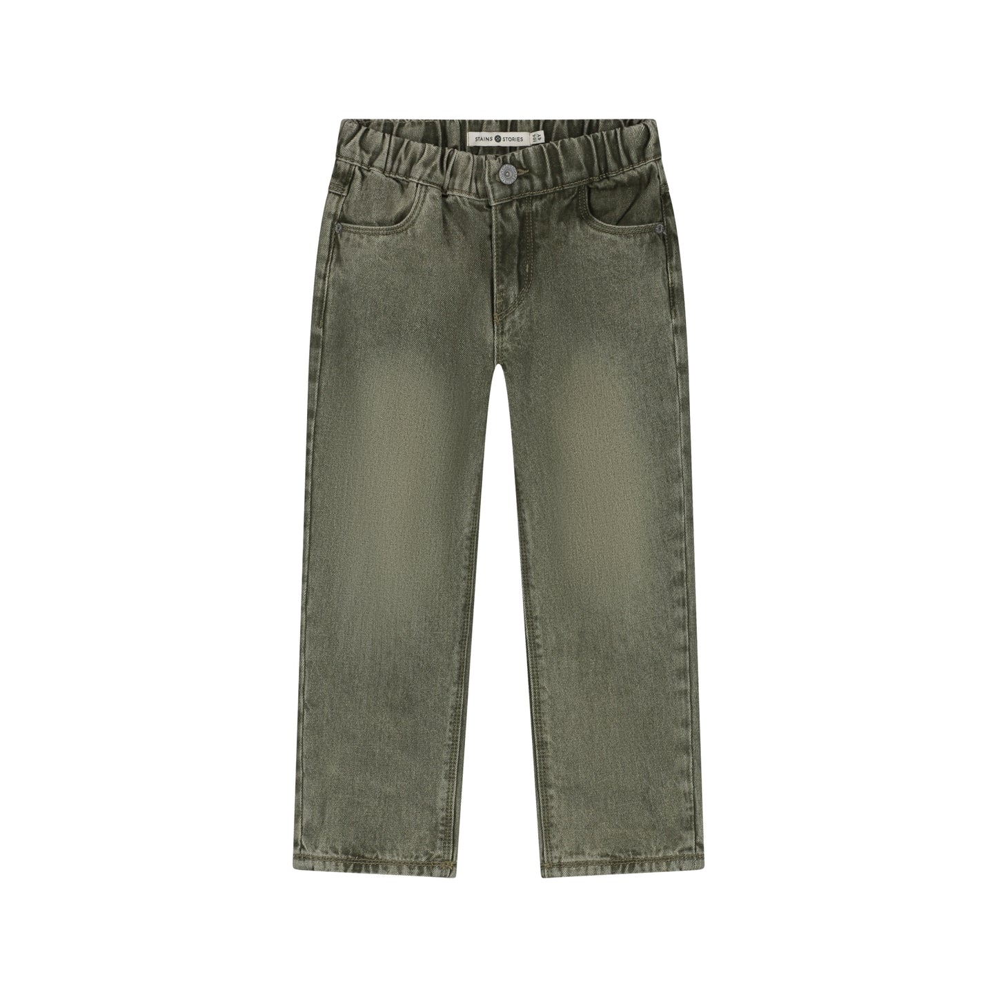 STAINS AND STORIES - ARMY DENIM BROEK