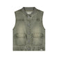 STAINS AND STORIES - ARMY DENIM GILET