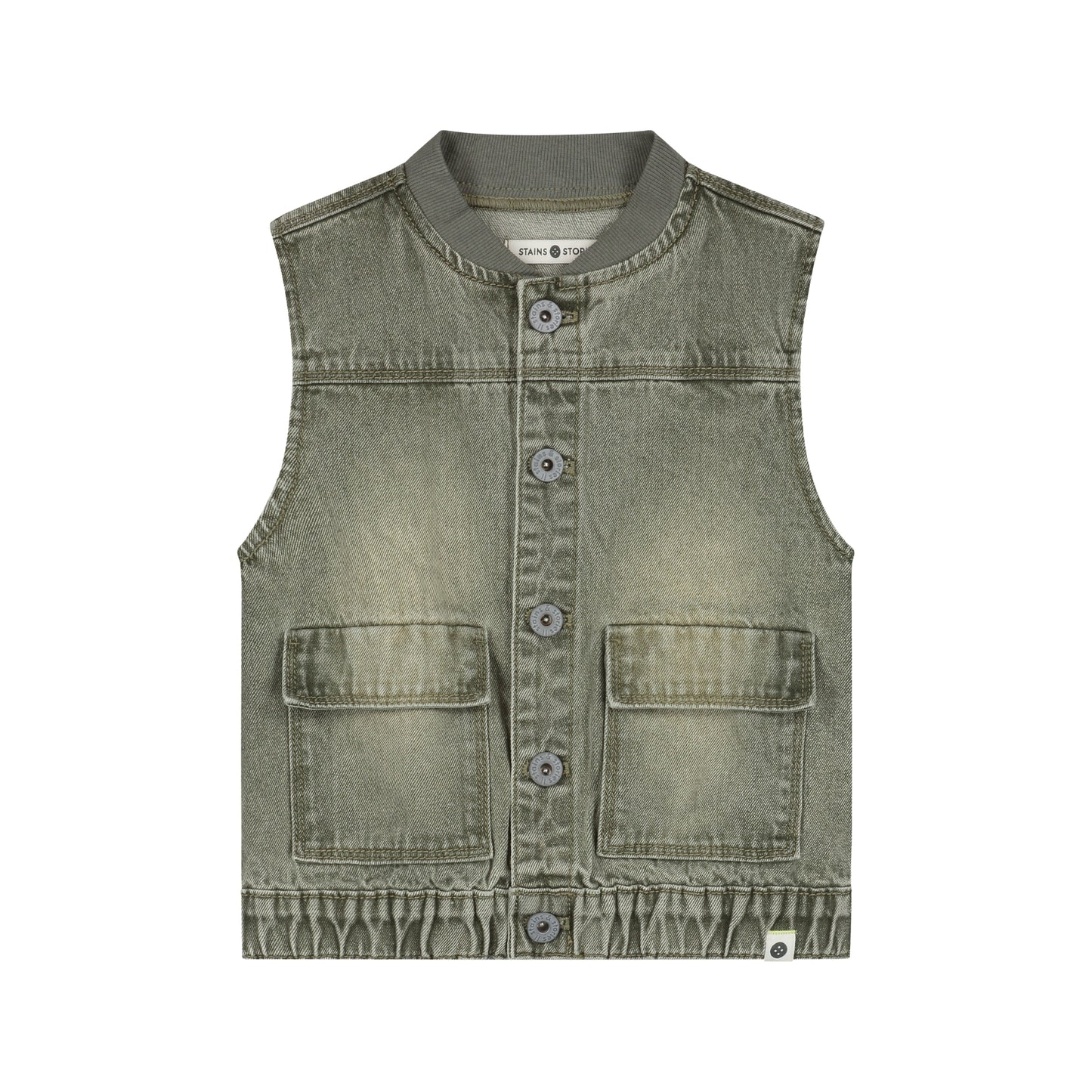 STAINS AND STORIES - ARMY DENIM GILET