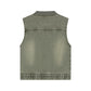 STAINS AND STORIES - ARMY DENIM GILET
