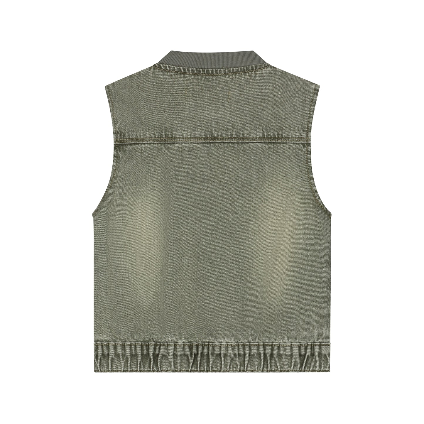 STAINS AND STORIES - ARMY DENIM GILET