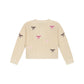 STAINS AND STORIES - GEBREID VEST CREAM STRIKJES