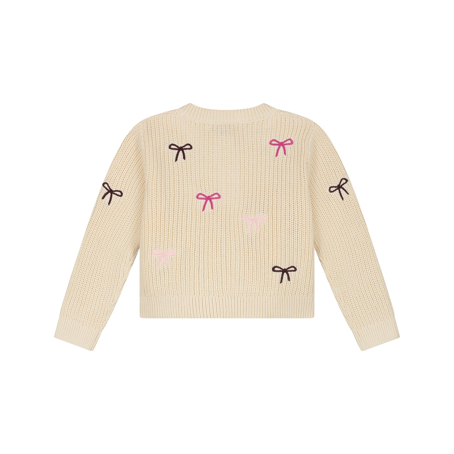 STAINS AND STORIES - GEBREID VEST CREAM STRIKJES