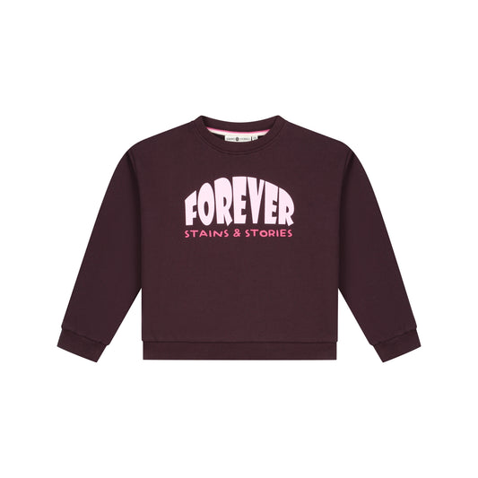 STAINS AND STORIES - WINE RED SWEATER