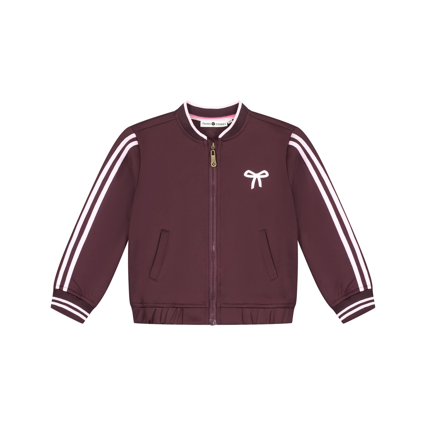 STAINS AND STORIES - TRACK VEST WINE RED