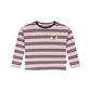 STAINS AND STORIES - WINE RED GESTREEPT SHIRT
