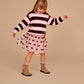 STAINS AND STORIES - WINE RED / ROZE STRIKJES ROK