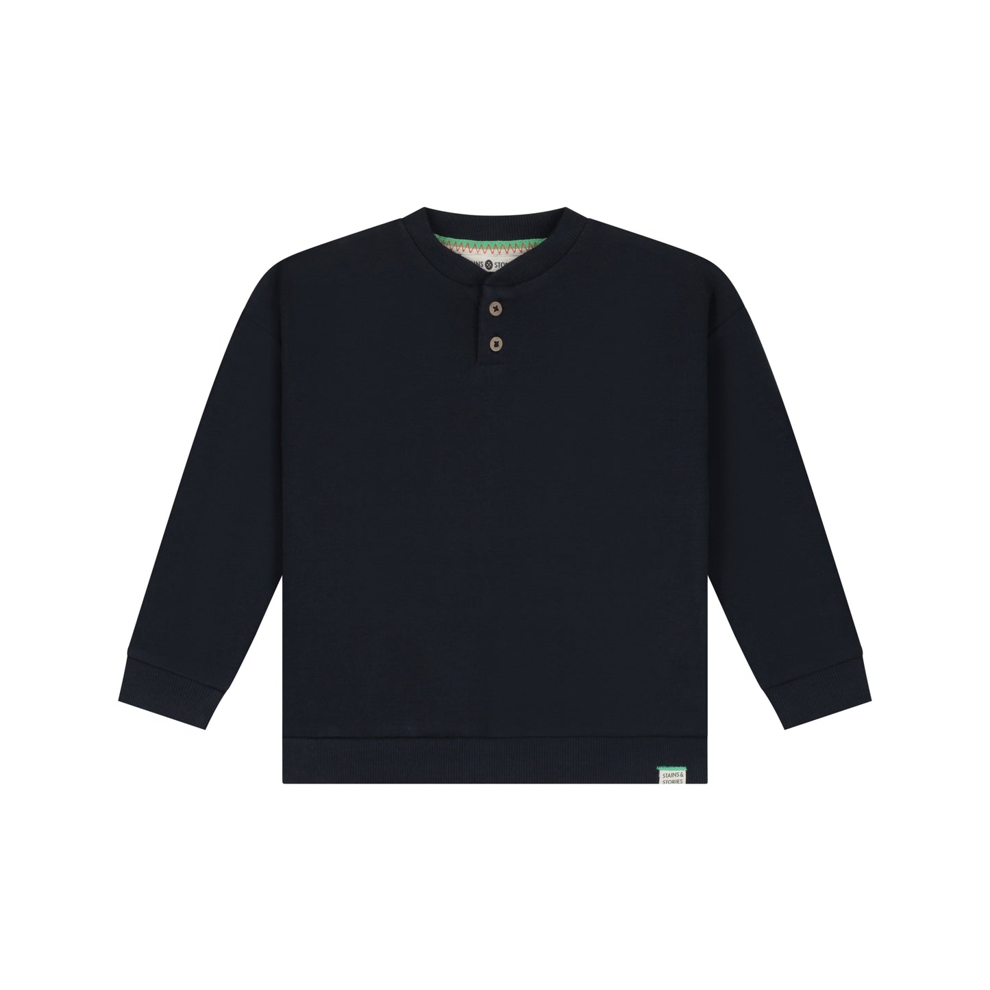 STAINS AND STORIES - NAVY HENLEY