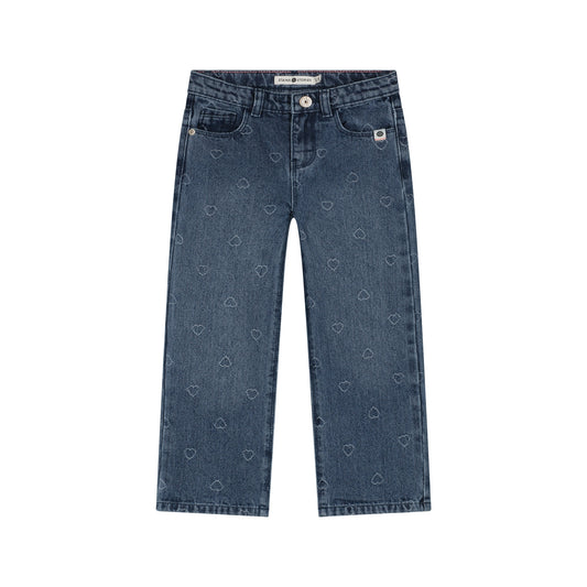 STAINS AND STORIES - WIDE LEG MEDIUM BLUE DENIM