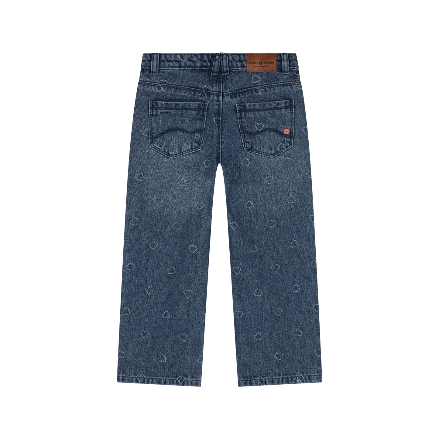STAINS AND STORIES - WIDE LEG MEDIUM BLUE DENIM