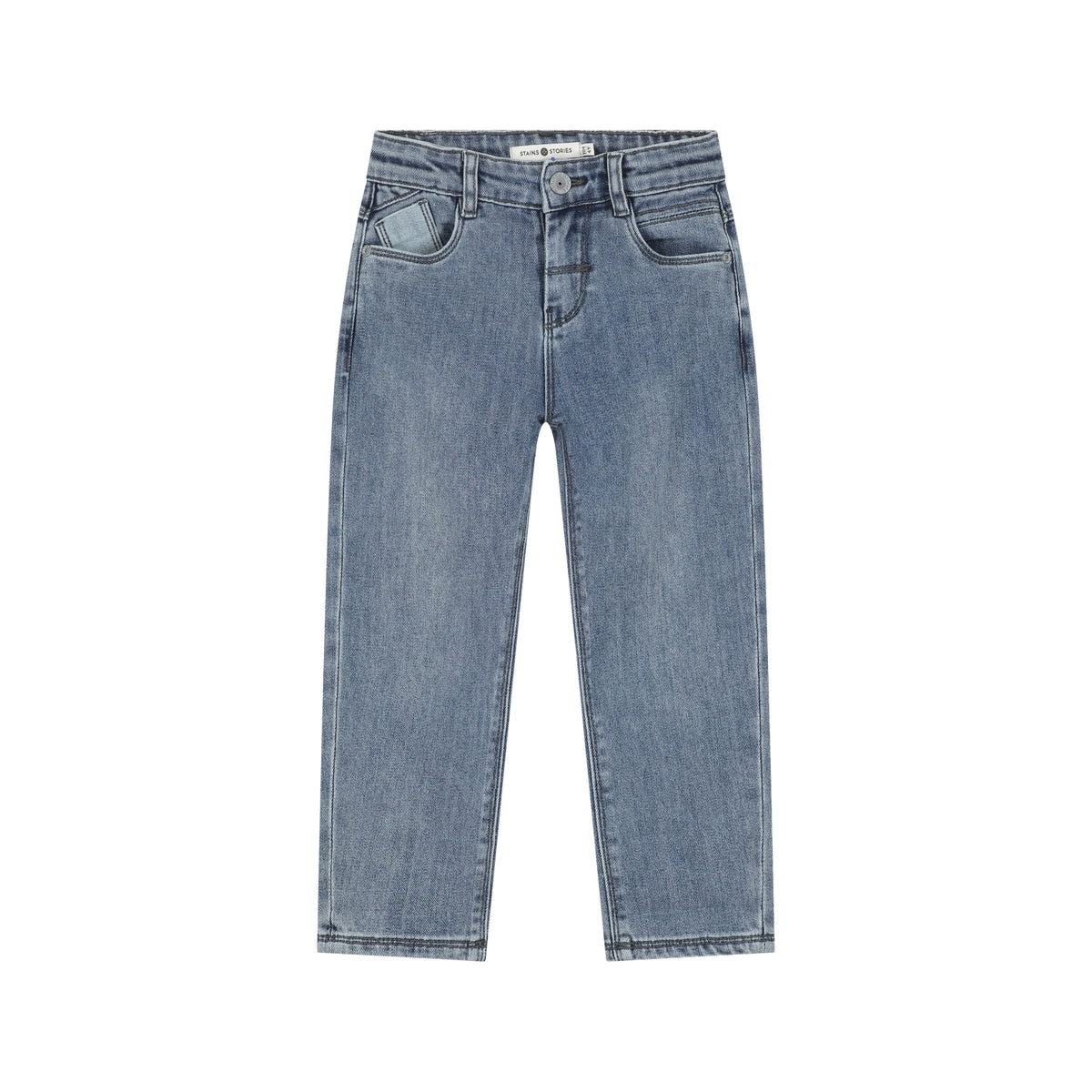 STAINS AND STORIES - WIDE FIT BLUE DENIM