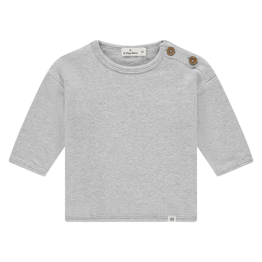 A TINY STORY - LIGHT GREY MELANGE PULLOVER