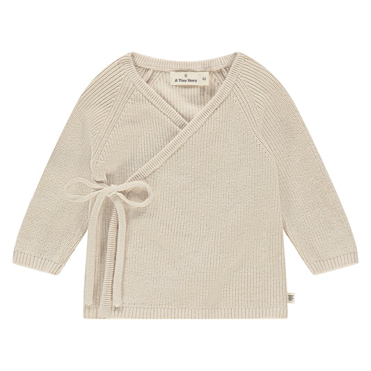 A TINY STORY - OVERSLAG CARDIGAN SNOW