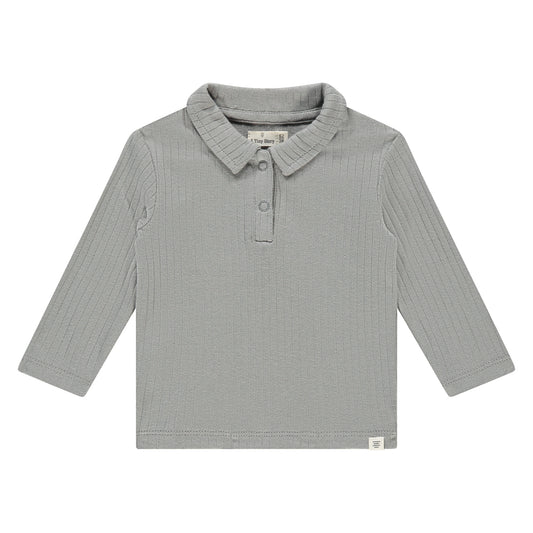 A TINY STORY - STEEL POLO MET LANGE MOUW