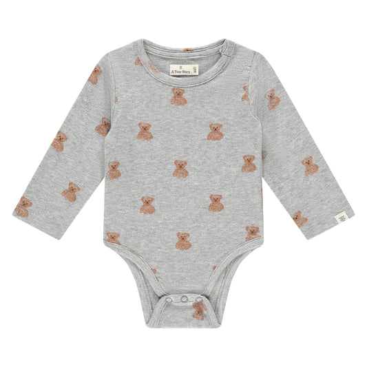 A TINY STORY - GREY MELANGE BEER ROMPER