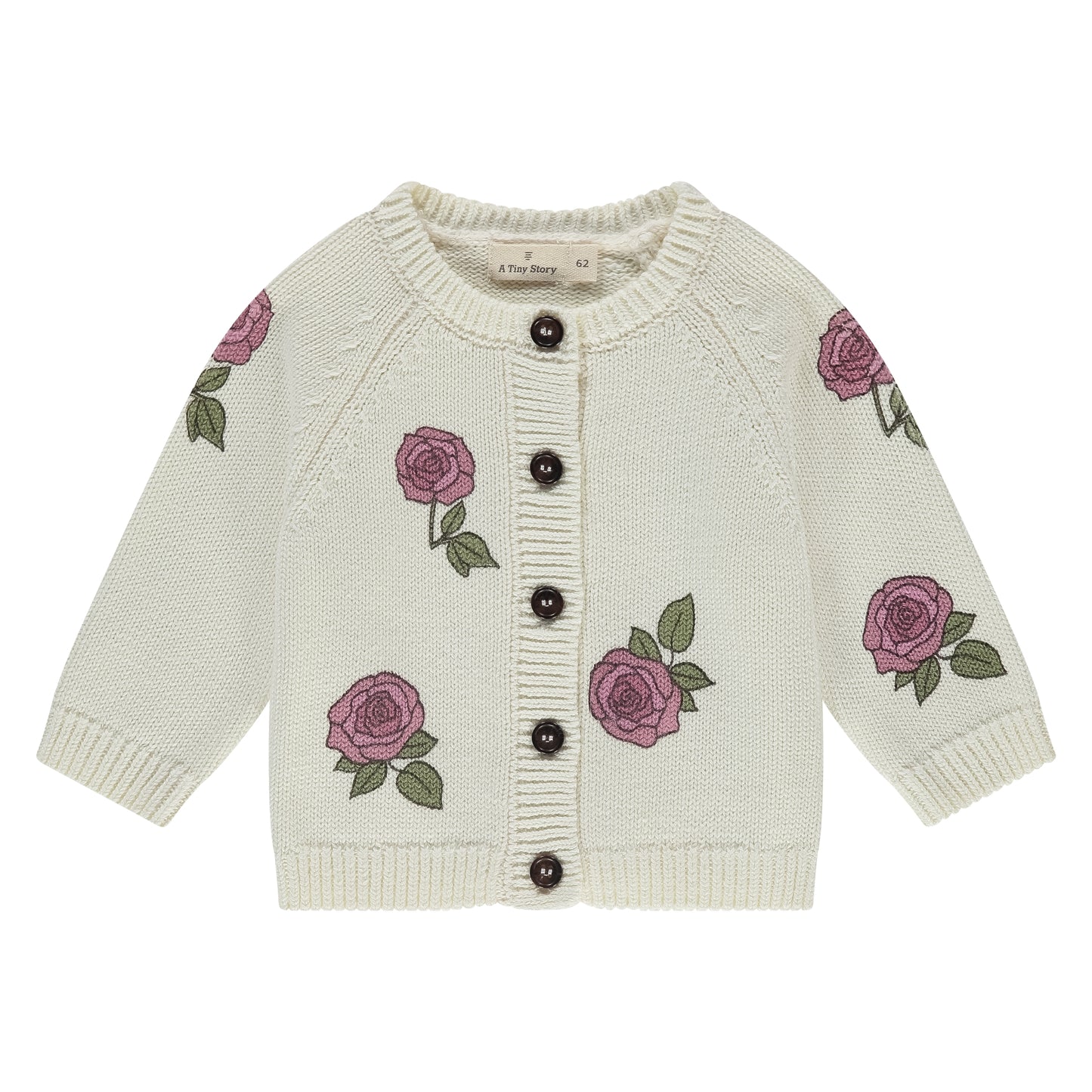 A TINY STORY - VEST ECRU ROOSJES
