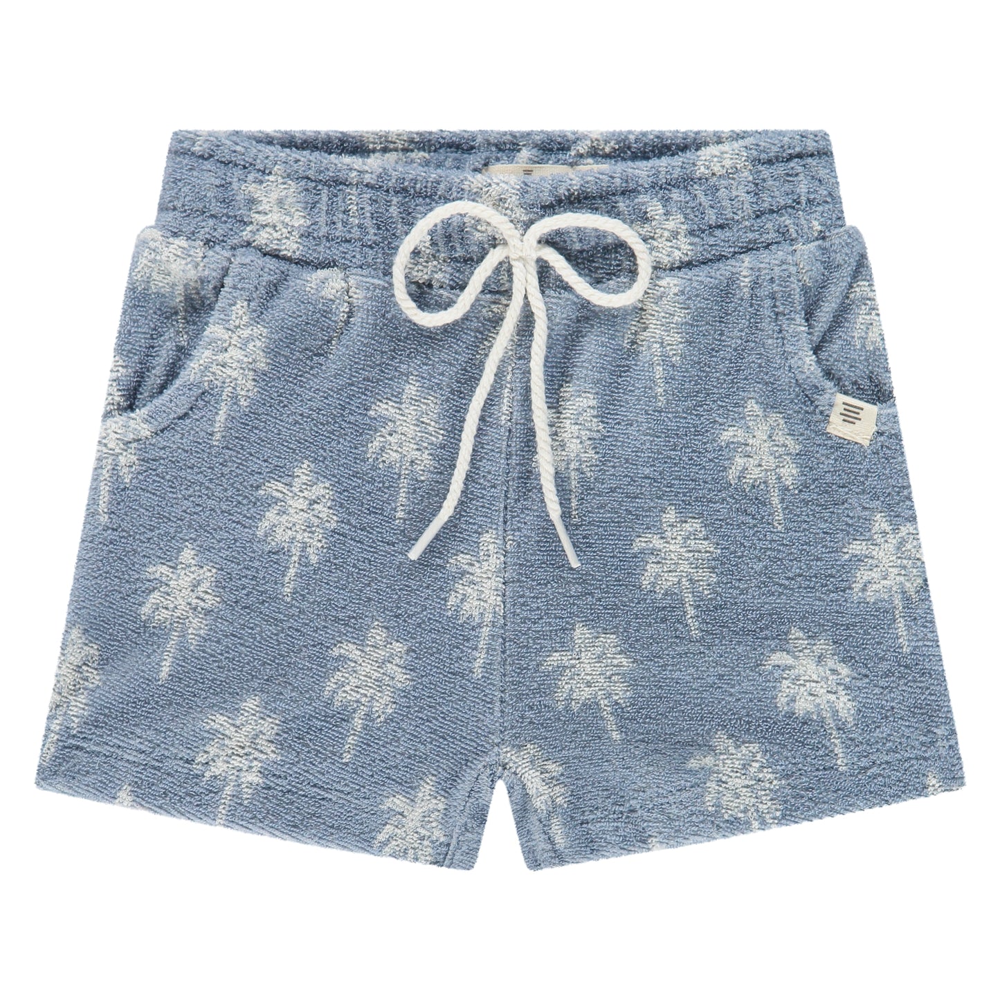 A TINY STORY - BABY SHORT LIGHT BLUE PALM