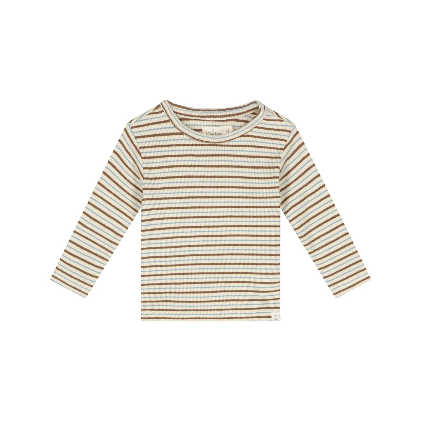A TINY STORY - SHIRT IVORY/BRUIN/BLAUW