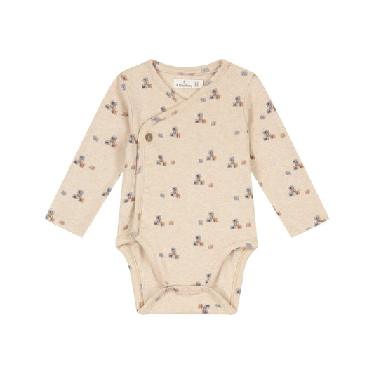 A TINY STORY - ROMPER BEIGE MELANGE BLOKJES