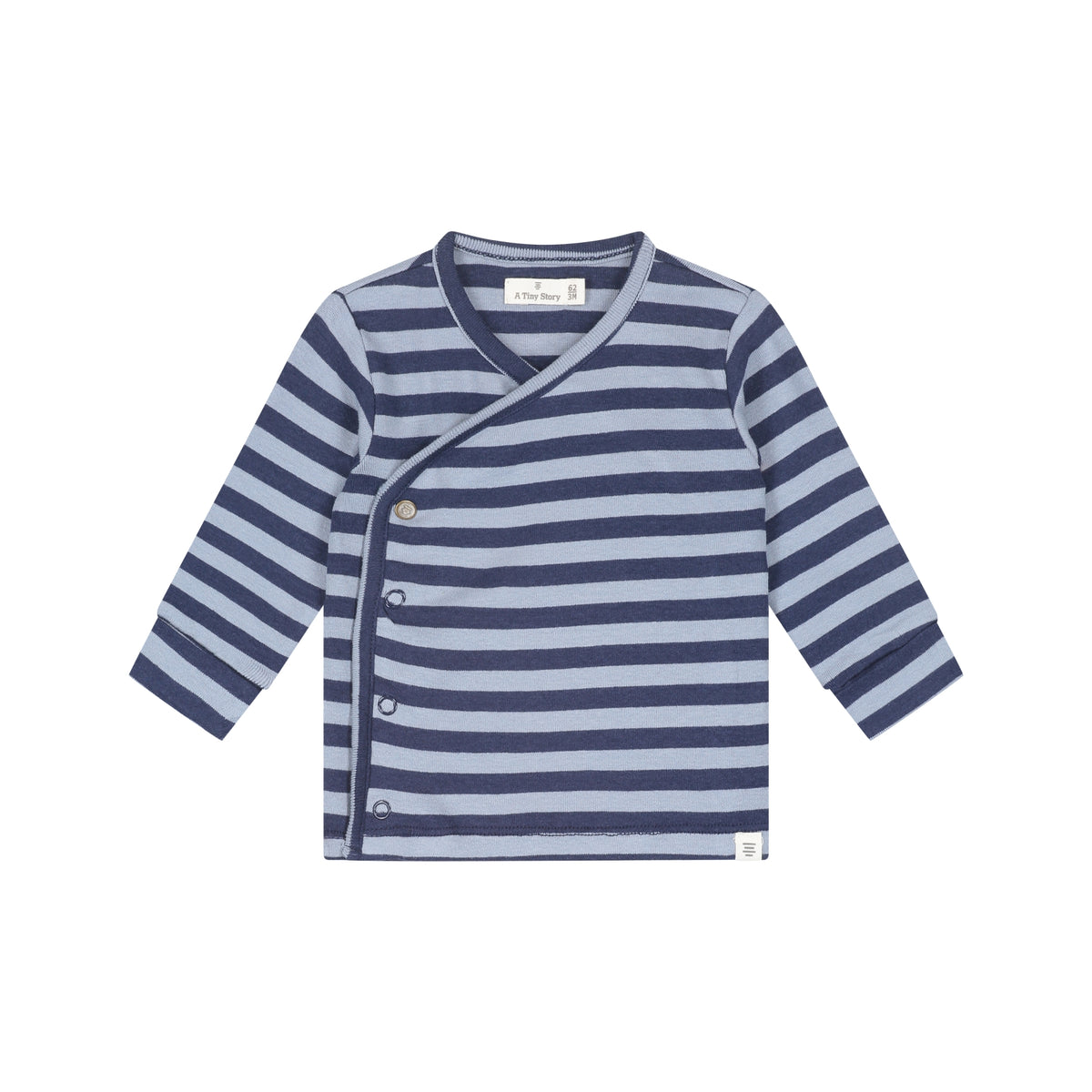 A TINY STORY - BABY OVERSLAG SHIRT DARK BLUE