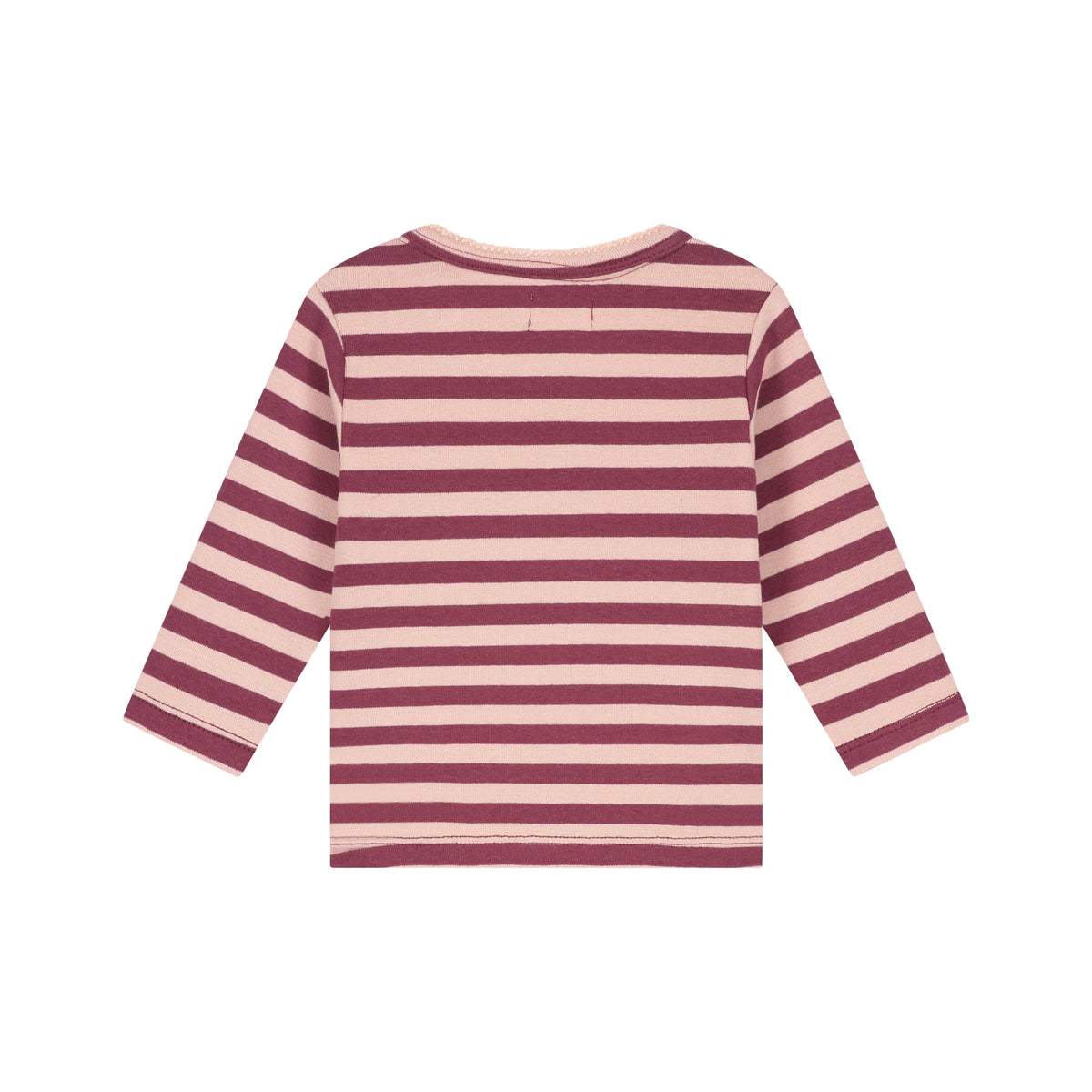 A TINY STORY - BABY SHIRT GESTREEPT DARK RED