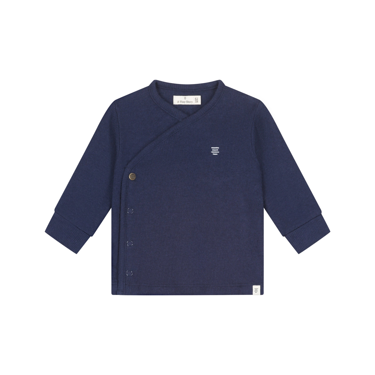 A TINY STORY - BABY OVERSLAGSHIRT DARK BLUE