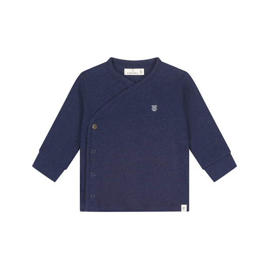 A TINY STORY - BABY OVERSLAGSHIRT DARK BLUE