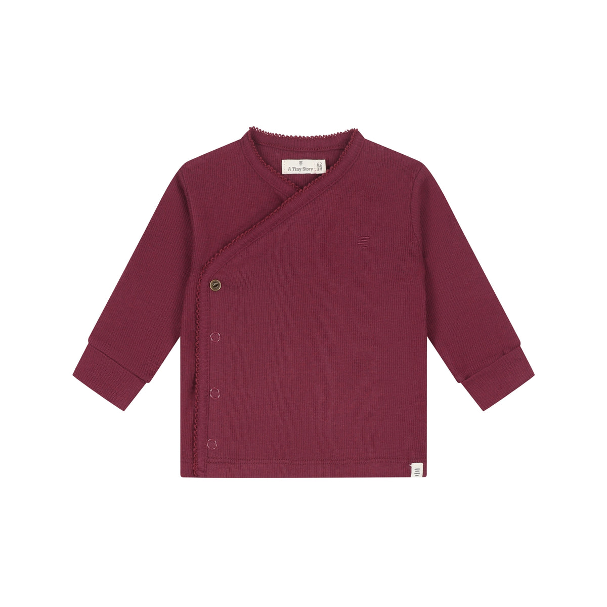 A TINY STORY - BABY OVERSLAGSHIRT DARK RED