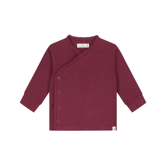 A TINY STORY - BABY OVERSLAGSHIRT DARK RED
