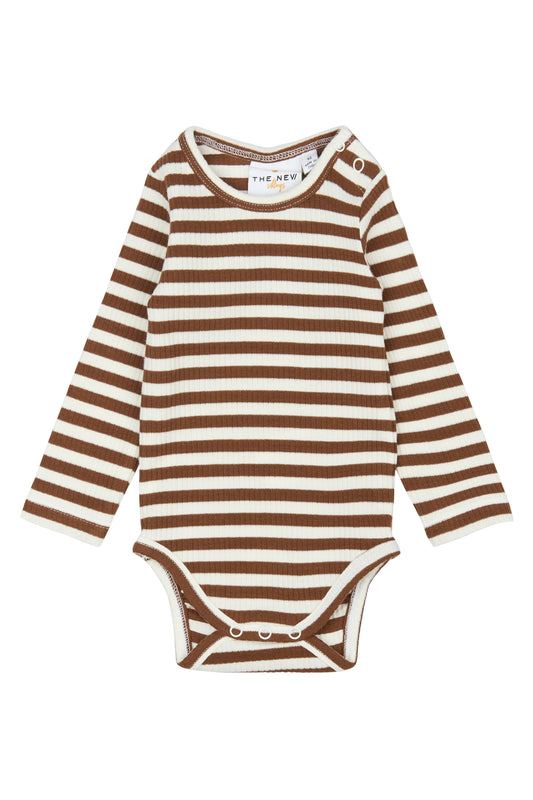 THE NEW - TOFFEE STRIPED ROMPER
