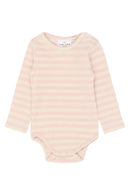 THE NEW - FRO PEACH STRIPED ROMPER