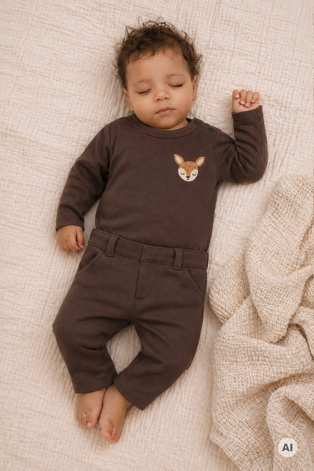THE NEW - YIKI SWEAT BABY BROEK CHESTNUT