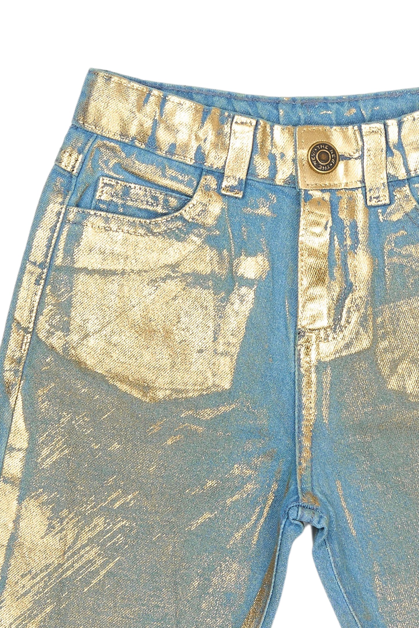 THE NEW - ROXANNE DENIM GOUD WORTEL BROEK