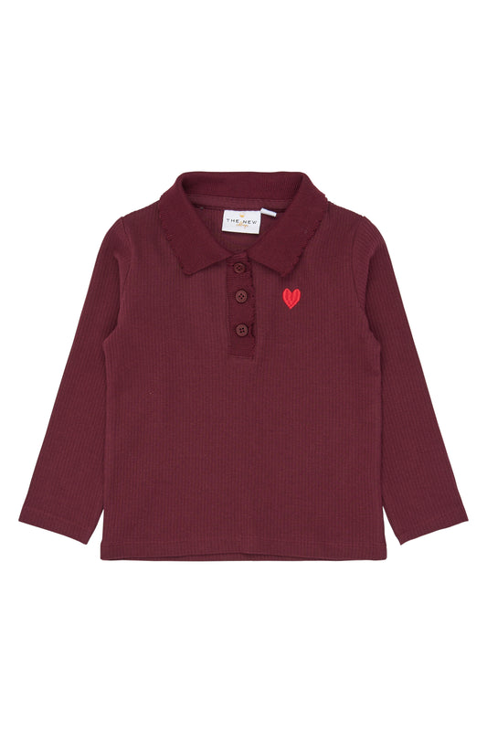 THE NEW - VERNINA POLOSHIRT BURGUNDY