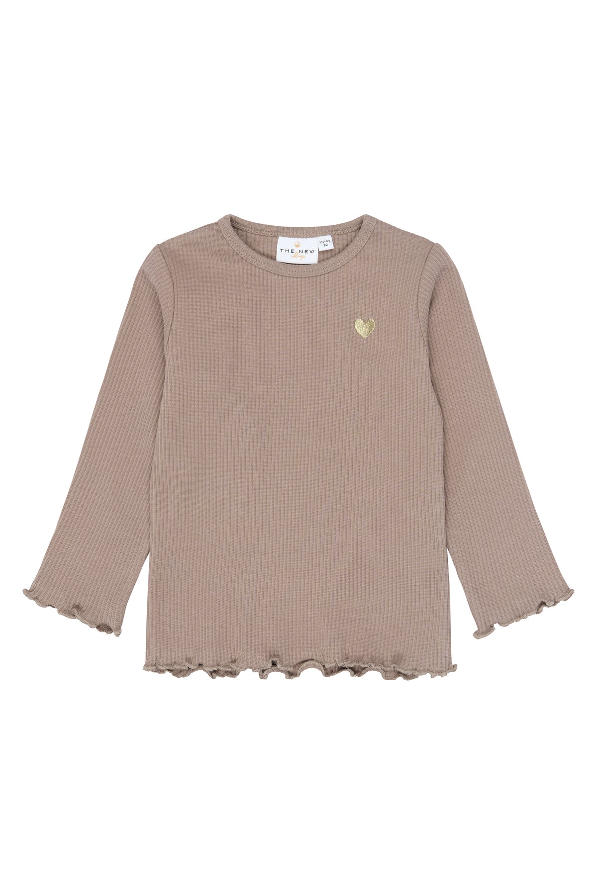 THE NEW - YANIA RIB TAUPE SHIRT