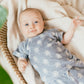 A TINY STORY - BABY SHORT LIGHT BLUE PALM