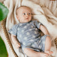 A TINY STORY - BABY SHORT LIGHT BLUE PALM