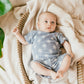 A TINY STORY - BABY SHORT LIGHT BLUE PALM